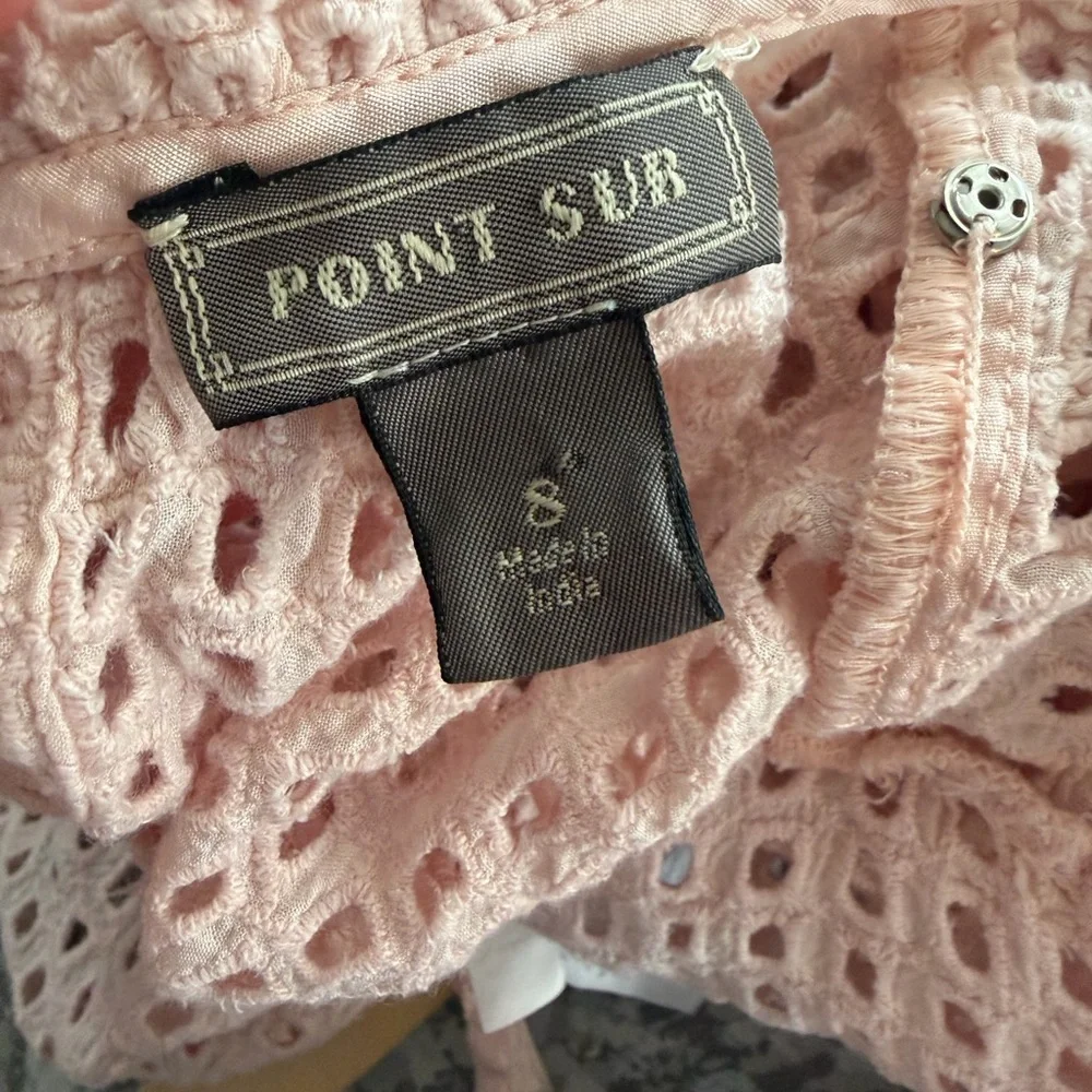 Point Sur x J. Crew Eyelet Blouse - Blush